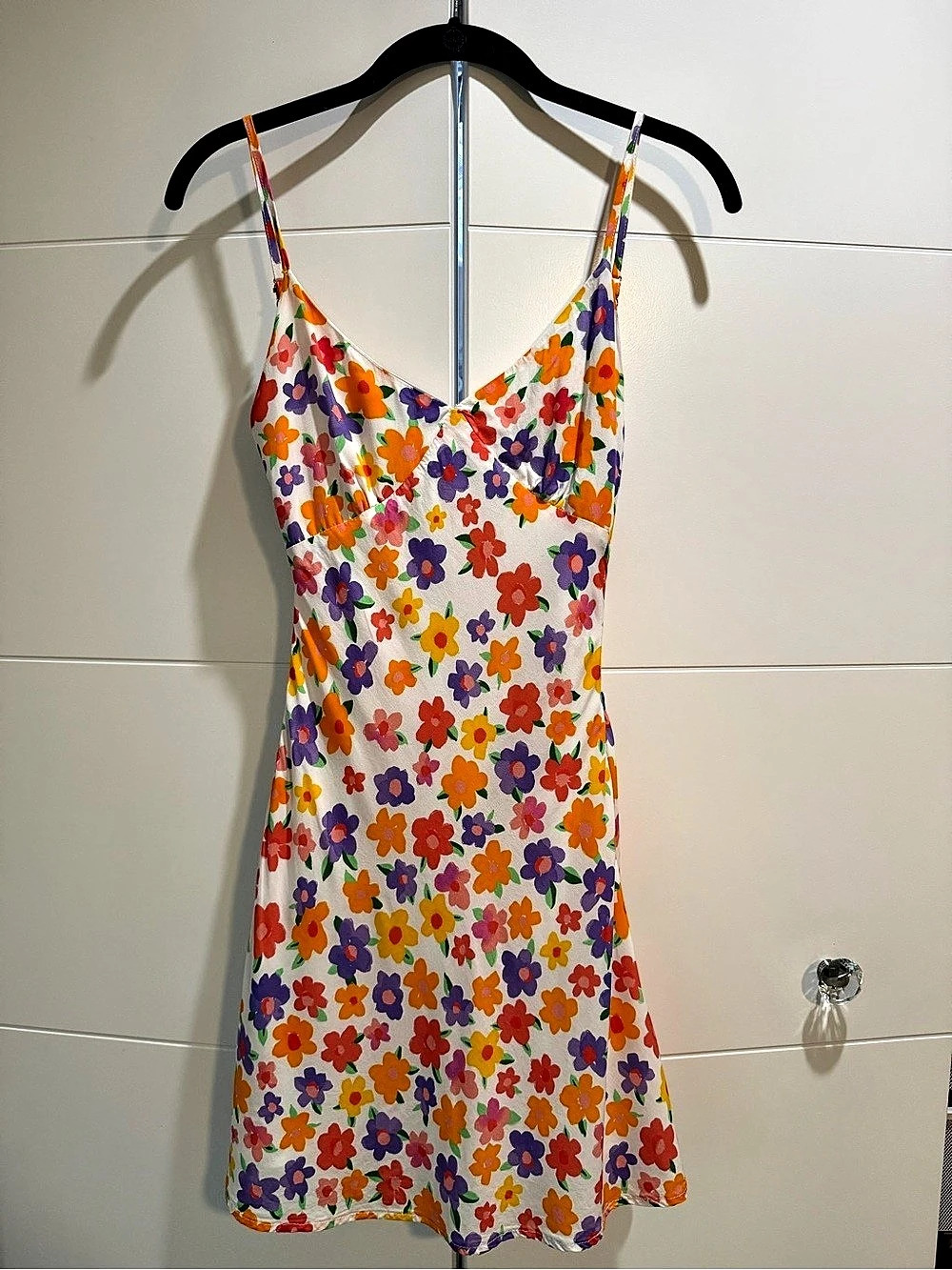 Peppermayo Floral Mini Dress in White & Multicolor Like New